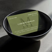 Olive Green Mit Monogramm Beruflich