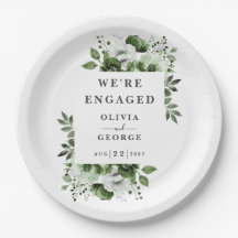 Olive Green Modern Country Floral Engagement Party