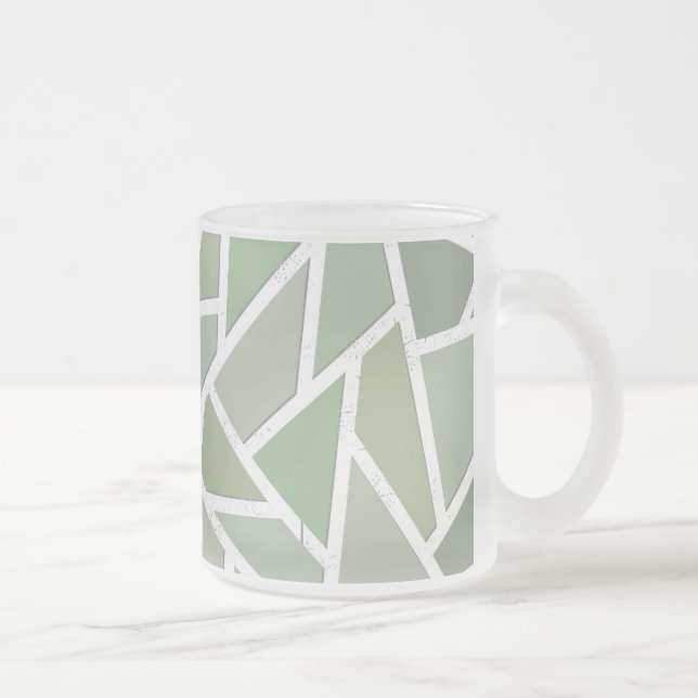 Olive-Green-Mosaik Mattglastasse (Rechts)
