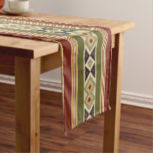 Olive Green Mustard Ochre Yellow Tribal Ikat Art