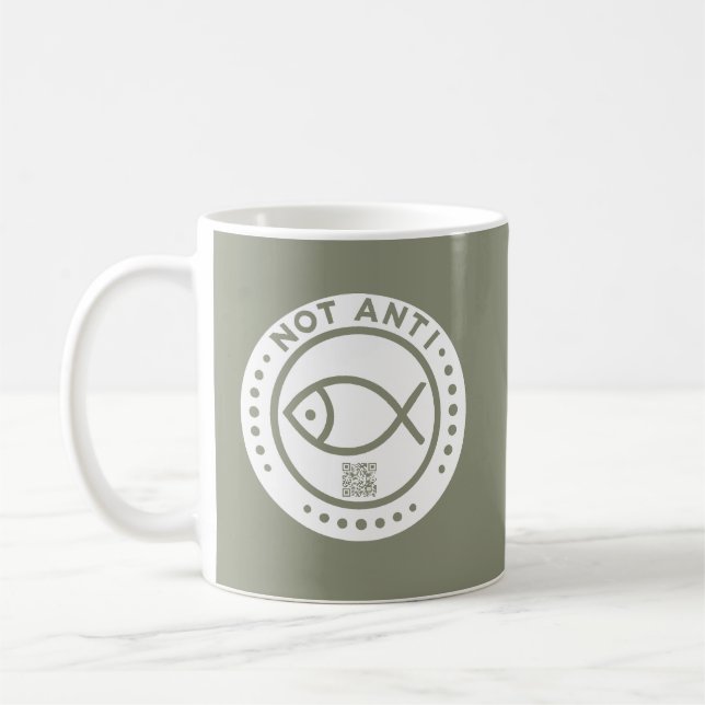 Olive Green NotAntiFish Tasse (Links)