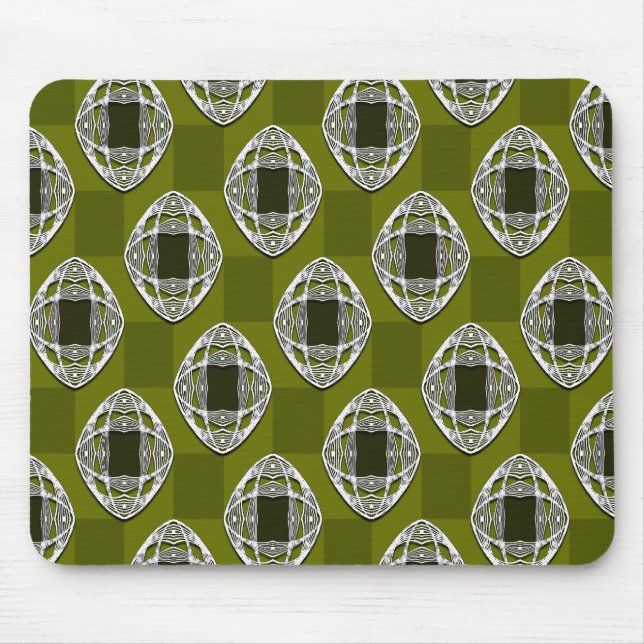 Olive Green Nouveau Prüfmuster Mousepad (Vorne)