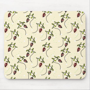 Olive-Green-Ornament Mousepad