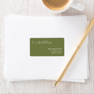 Olive Green Paint Swatch Neue Adresse Adressaufkleber