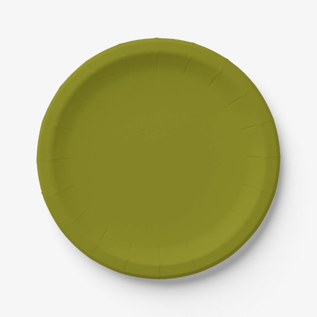 Olive Green Pappteller (Vorderseite)