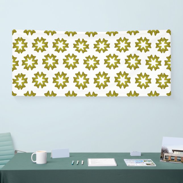 Olive Green Pattern Banner (Messe)