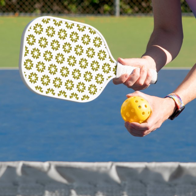 Olive Green Pattern Pickleball Schläger (InSitu)