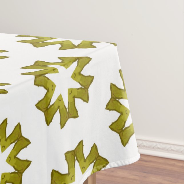 Olive Green Pattern Tischdecke (Beispiel)
