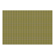Olive Green Plaid Retro Color