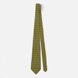 Olive Green Plaid Retro Color Neck Tie Krawatte
