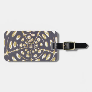 Olive Green Polka Dot Radial Muster Art Print Gepäckanhänger