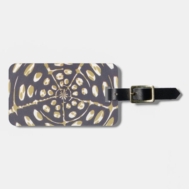 Olive Green Polka Dot Radial Muster Art Print Gepäckanhänger