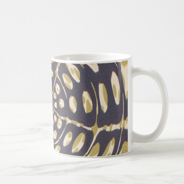 Olive Green Polka Dot Radial Muster Art Print Tasse (Rechts)