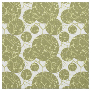 Olive Green Prickly Cactus Pattern Stoff