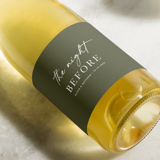 Olive Green Probe Dinner | Nacht vor Skript Weinetikett (Von Creator hochgeladen)