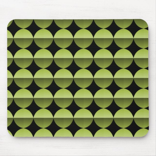 Olive Green Retro Flair Mousepad (Vorne)
