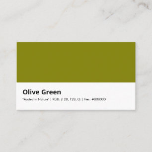 Olive Green , "Rooted in Nature" Visitenkarte