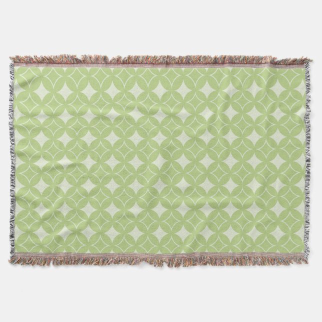 Olive Green Shippo Muster Decke (Vorderseite)