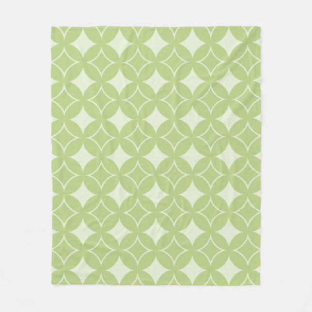 Olive Green Shippo Muster Fleecedecke (Vorderseite)