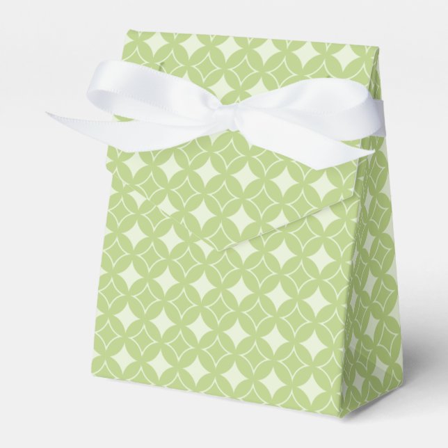 Olive Green Shippo Muster Geschenkschachtel (Vorderseite)