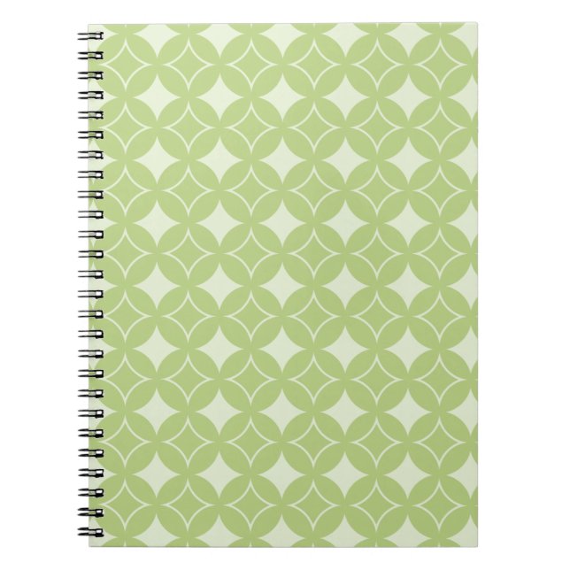 Olive Green Shippo Muster Notizblock (Vorderseite)