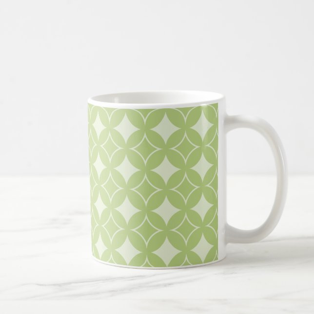 Olive Green Shippo Muster Tasse (Rechts)