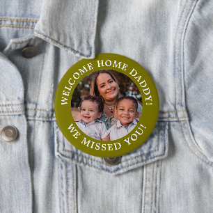 Olive Green Simple Message Arted Text and Foto Button