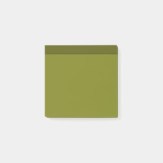 Olive Green Solid Color Minimalistisch Post-It Not Klebezettel