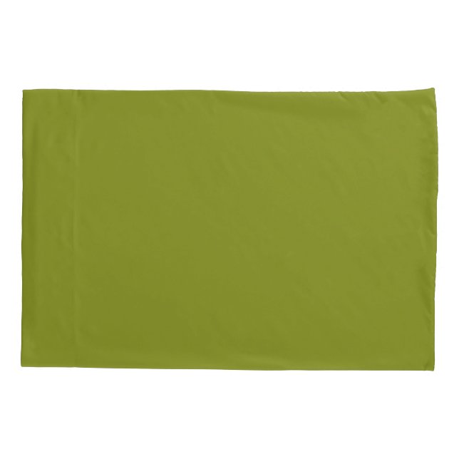 Olive Green solid plain Kissenbezug (Rückseite)