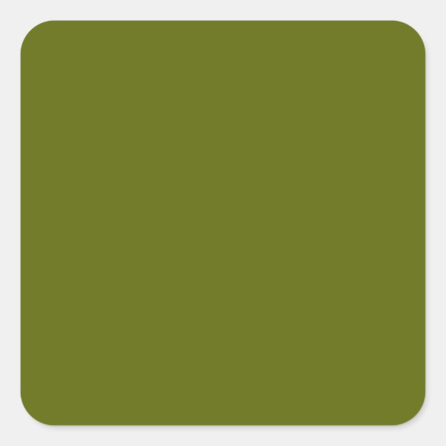 Olive Green Square Sticker (Vorderseite)