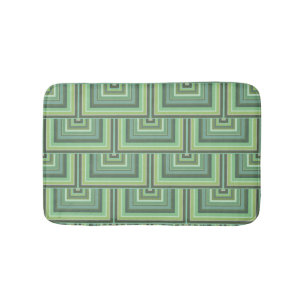 Olive green streifen quadratische Skalen Muster Badematte