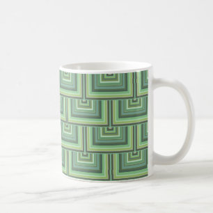 Olive green streifen quadratische Skalen Muster Kaffeetasse