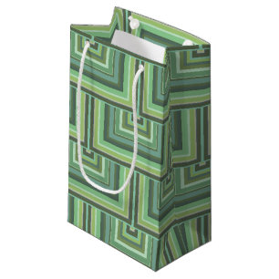 Olive green streifen quadratische Skalen Muster Kleine Geschenktüte