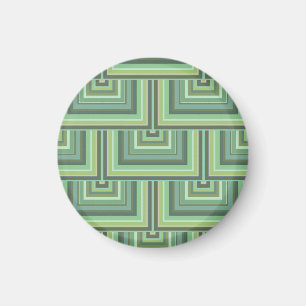 Olive green streifen quadratische Skalen Muster Magnet
