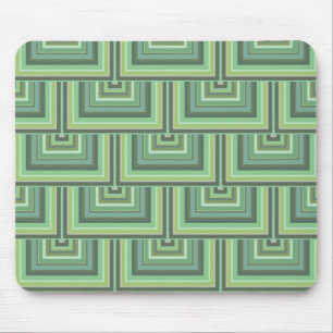 Olive green streifen quadratische Skalen Muster Mousepad