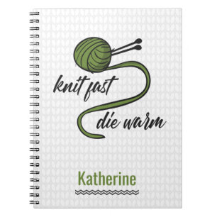Olive Green Strick Schnell, Die Warm Notizblock