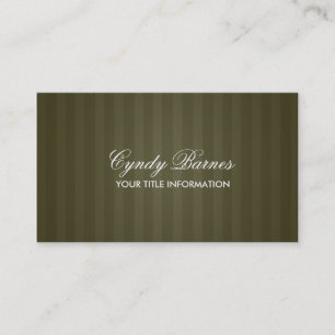 Olive Green Strip Business Card Visitenkarte
