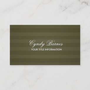 Olive Green Strip Business Card Visitenkarte