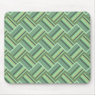 Olive green stripes weave mousepad