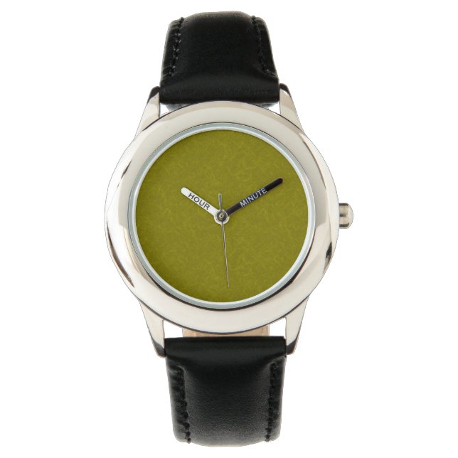 Olive green surface with subtle swirling pattern armbanduhr (Vorderseite)