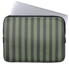 Olive Green Tick Strick Modern Laptopschutzhülle