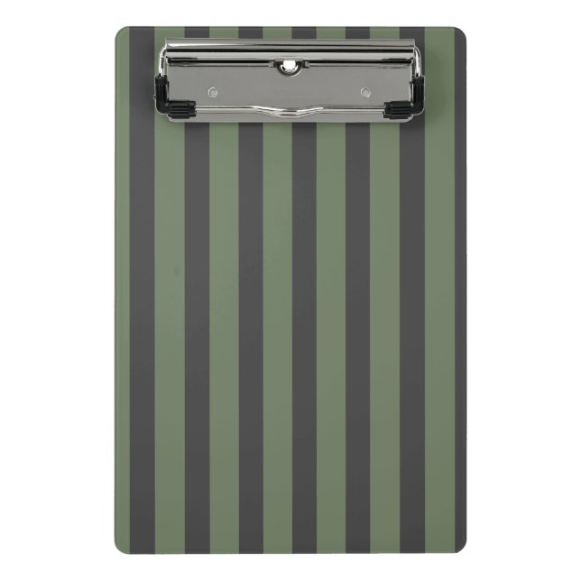 Olive Green Tick Strick Modern Mini Klemmbrett (Vorderseite)