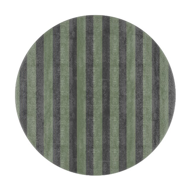 Olive Green Tick Strick Modern Schneidebrett (Vorderseite)