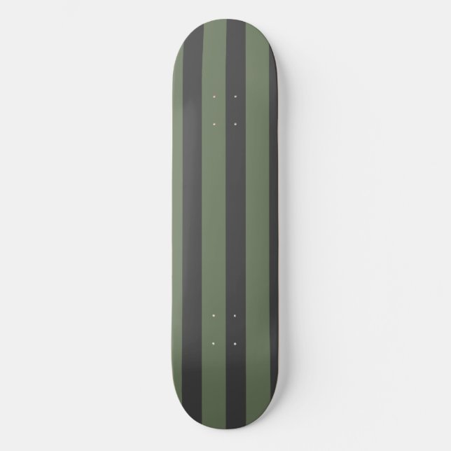 Olive Green Tick Strick Modern Skateboard (Vorderseite)