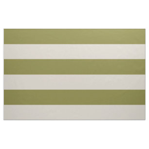 Olive Green und Beige breite Streifen große Größe Stoff