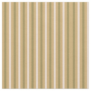 Olive Green und Cream Classic Stripe Stoff