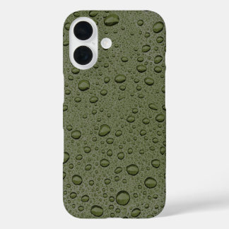 Olive-Green-Water-Tröpfchen iPhone 16 Hülle