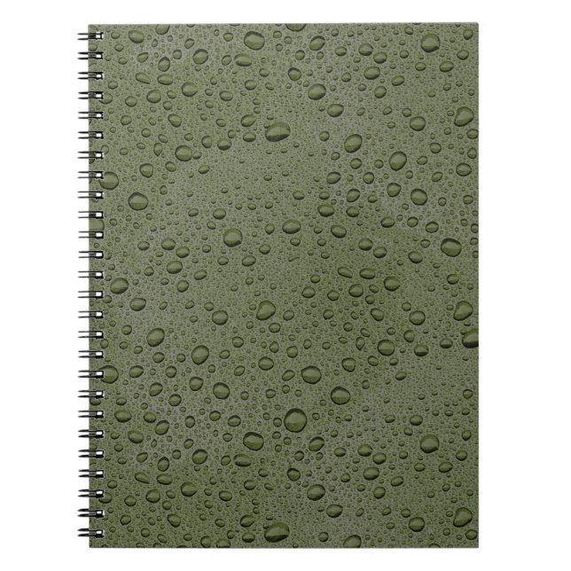Olive-Green-Water-Tröpfchen Notizblock (Vorderseite)
