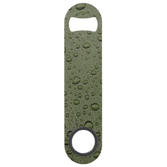 Olive-Green-Water-Tröpfchen Speed Flaschenöffner (Vorderseite)