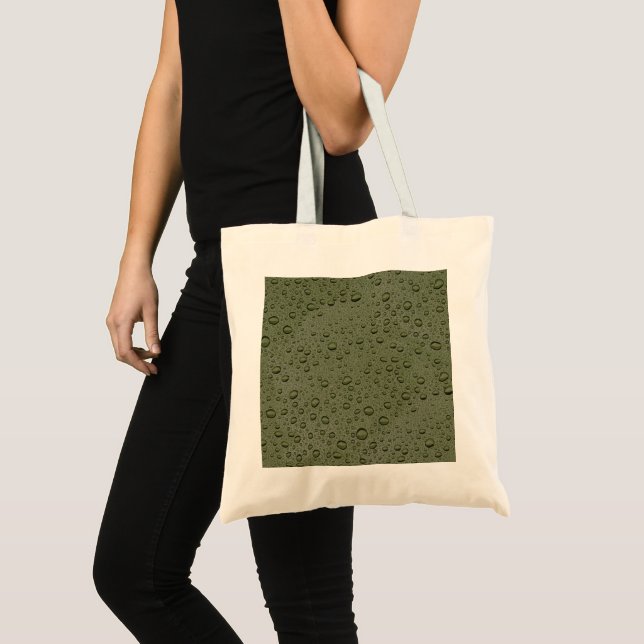 Olive-Green-Water-Tröpfchen Tragetasche (Vorderseite (Produkt))